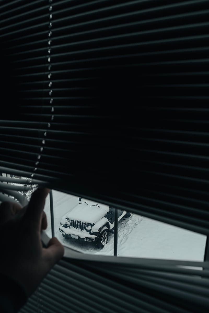 window, blinds, car, suv, snow, HD phone wallpaper