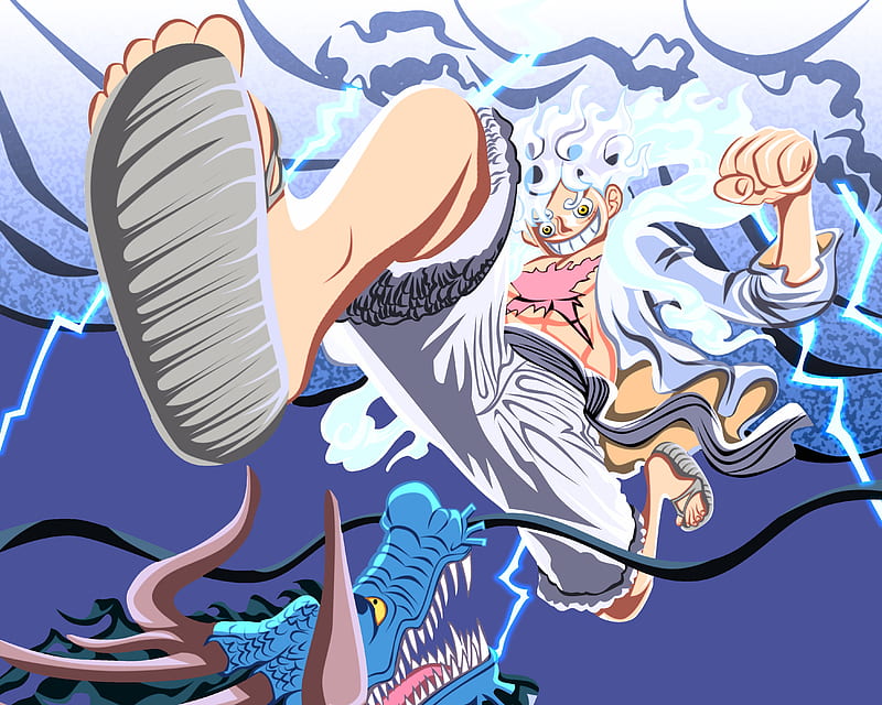 Monkey D. Luffy, Gear 5, Kaido, Dragon, One Piece, Full phone - Rare Gallery, Luffy Nika, HD wallpaper