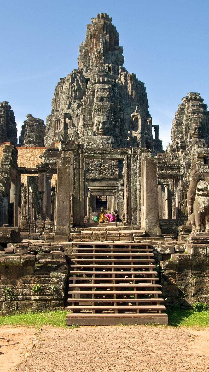 Angkor Wat, buddhist, cambodia, temple, HD phone wallpaper