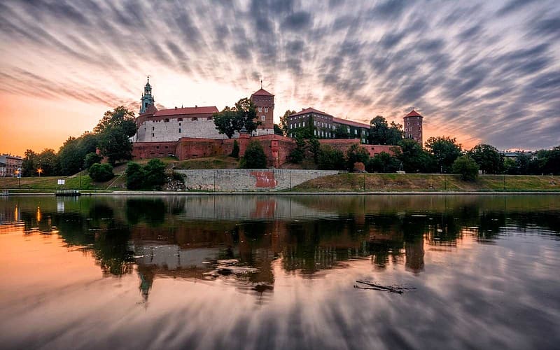 Wawel Castle, Krakow, Poland, Krakow, Wawel, Poland, castle, Vistula, HD wallpaper