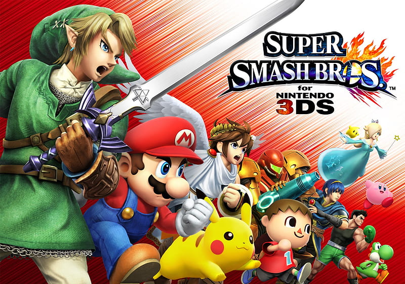 SUPER SMASH BROS. 3D, Samus, 3DS, Animal Crossing, Yoshi, Super Smash Bros for 3DS, Mario, Pit, Fire Emblem, Link, Kirby, Pikachu, HD wallpaper