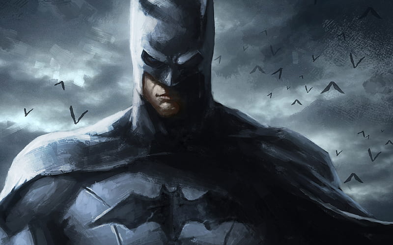 Batman, artwork, superheroes, Bat-man, DC Comics, HD wallpaper