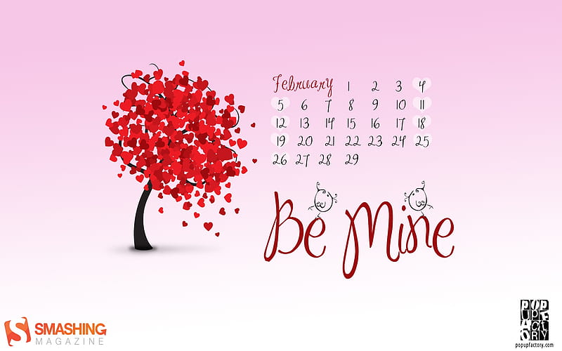 be mine-February 2012 calendar themes, HD wallpaper