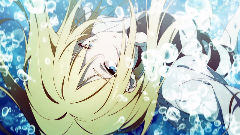 angels of death rachel gardner on upside down face with background of blue and around bubbles games-, HD wallpaper