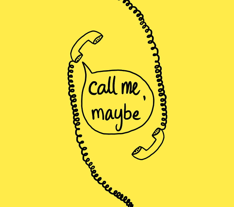 Call Me Maybe, cute, desenho, drawing, love, romance, sweet, HD wallpaper