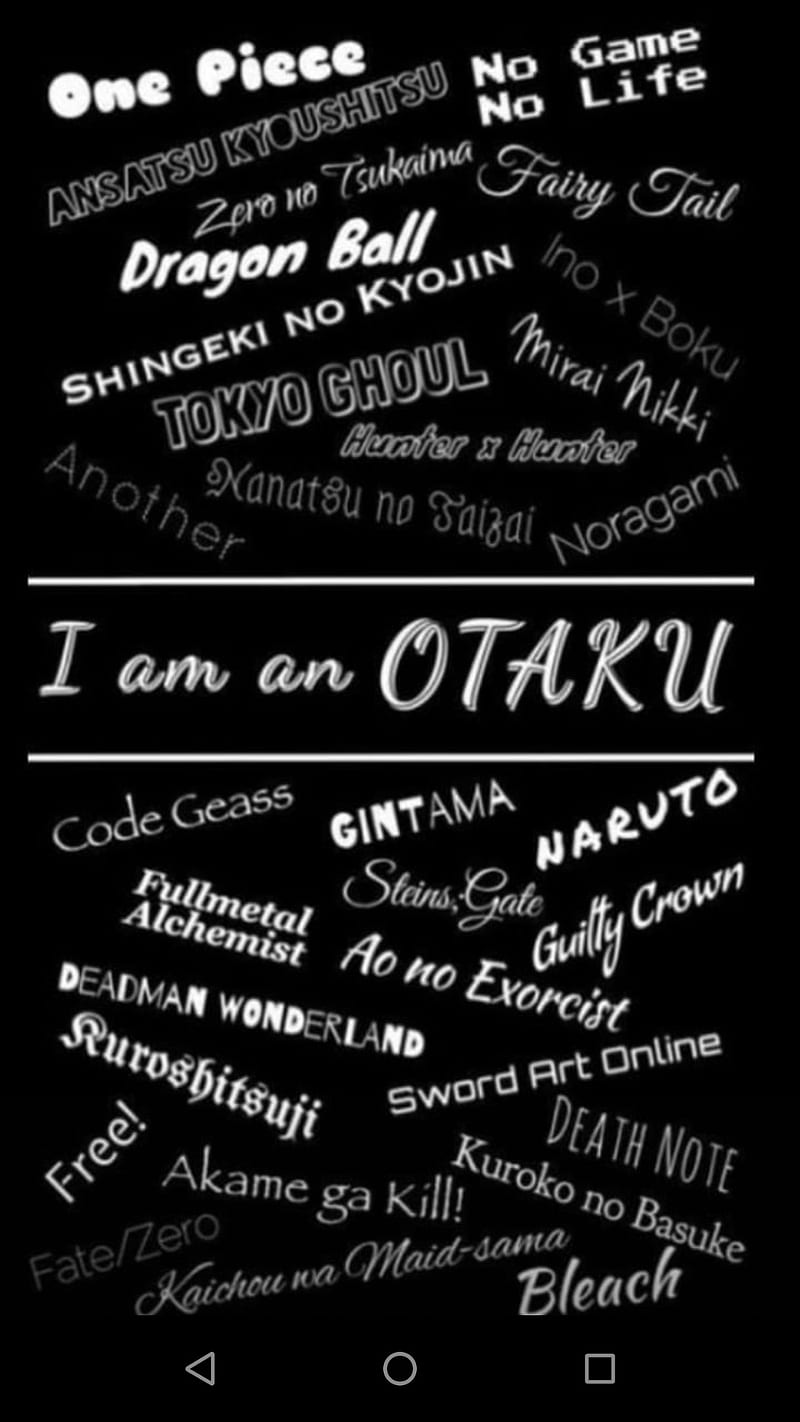 i am an otaku, anime, HD phone wallpaper