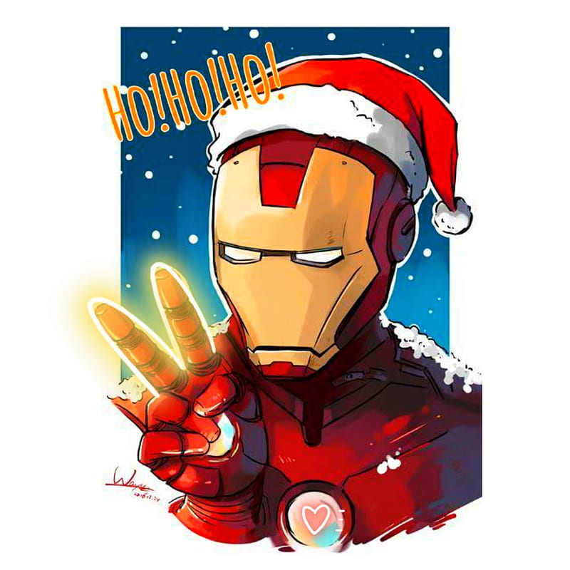 Iron Christmas , anime, avengers, edits, iron man, iron man 3, jarvis, marvel, rdj, trending, HD phone wallpaper