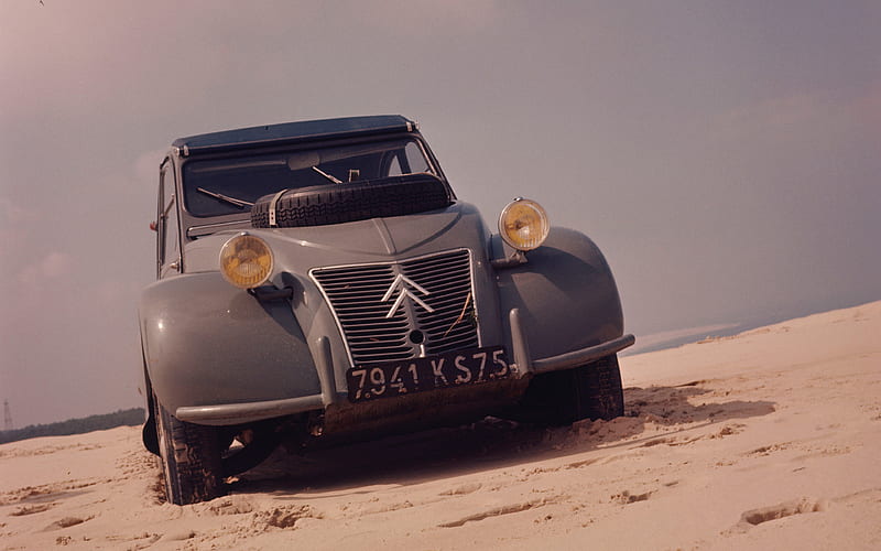 Citroen 2CV 4x4 Sahara desert, 1961 cars, offroad, 1961 Citroen 2CV 4x4 Sahara, french cars, Citroen, HD wallpaper
