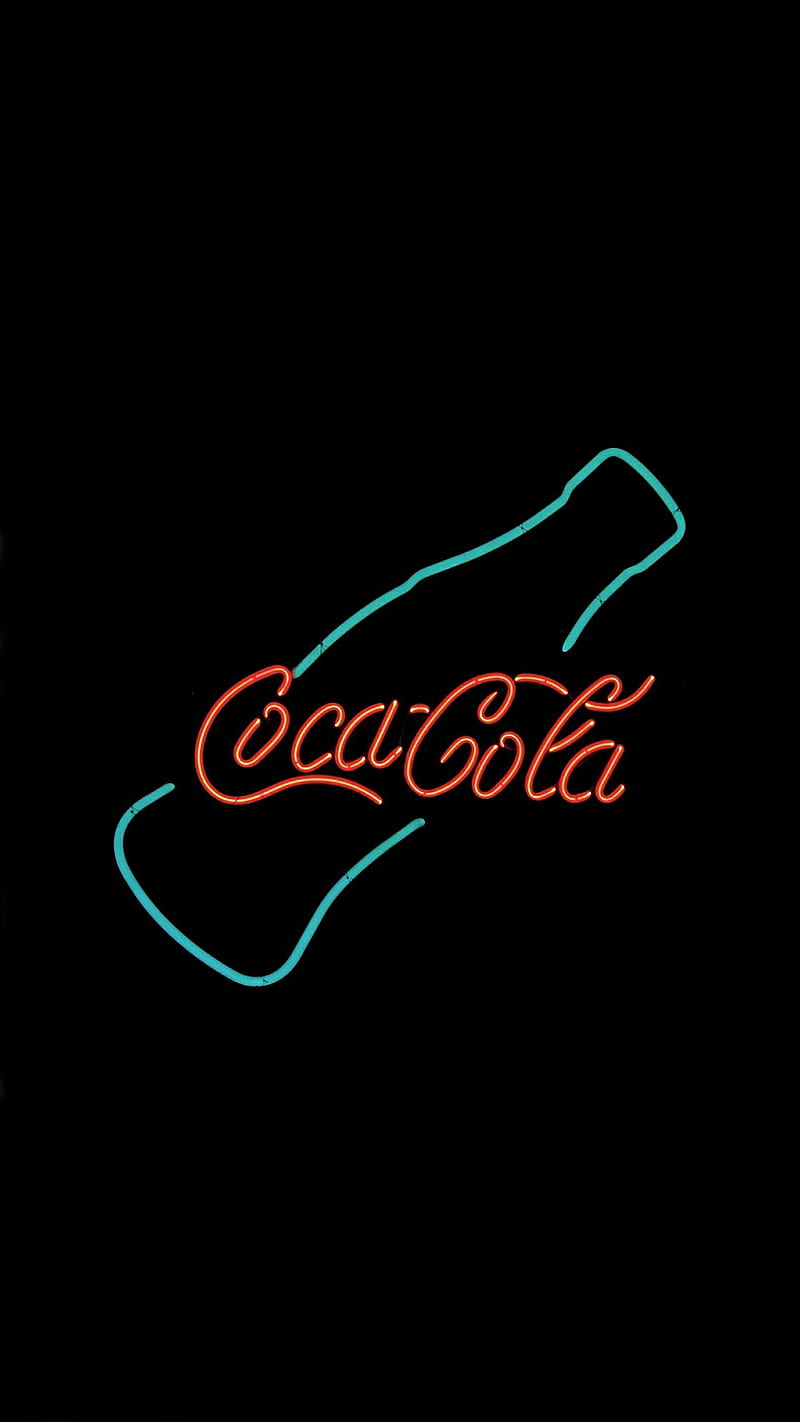 Coca Cola brand, coca cola, drink, logo, neon, HD phone wallpaper