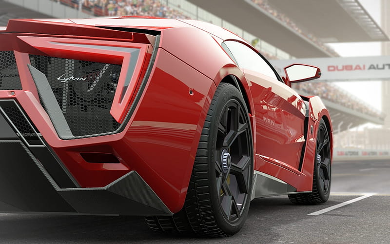 Lykan Hypersport, sports car, track racing, black wheels, Red Lykan, HD wallpaper