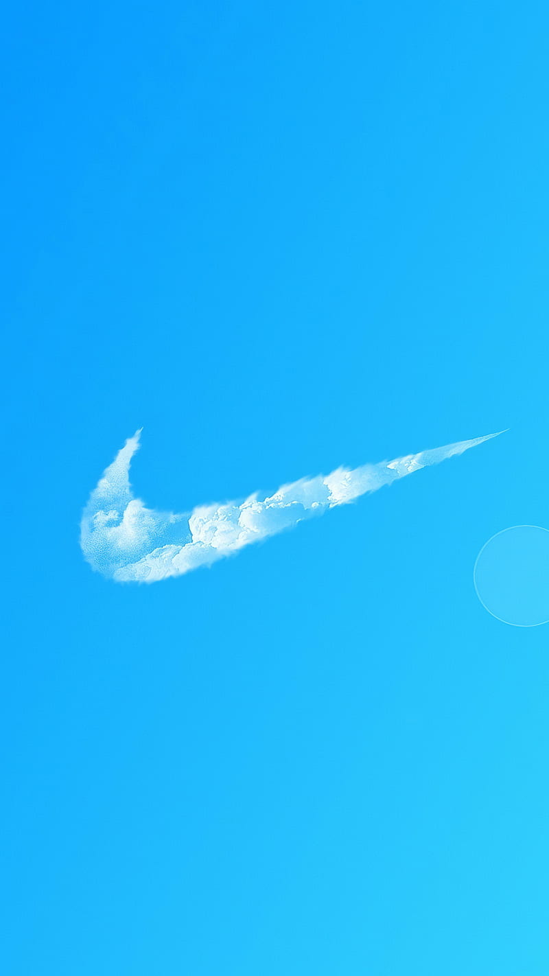 Nike Logo , clouds, blue, esports, brand, HD phone wallpaper