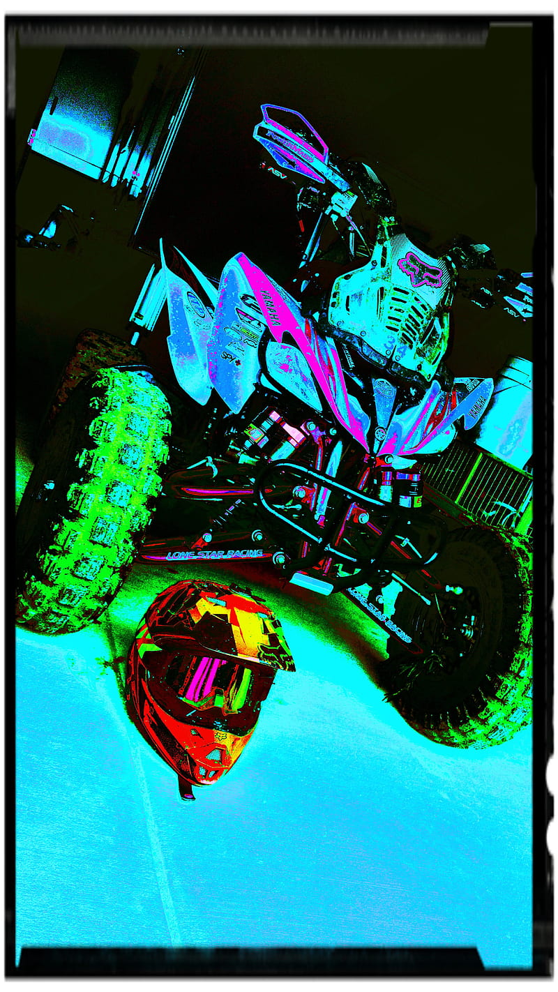 Raptor 250, atv sxs, bike, colorful, dirt, dirtbike, motocross, utv, HD phone wallpaper