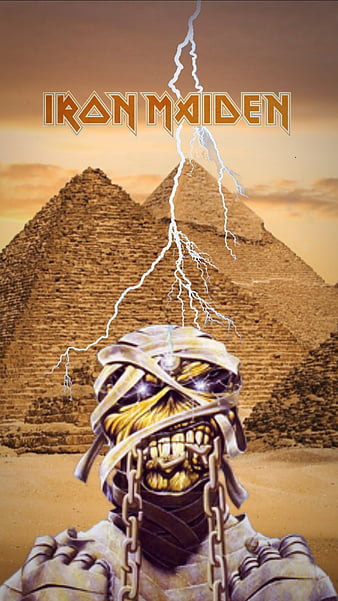 Vintage 1984 Iron Maiden Powerslave Poster Capital Records Promo Unhung  36