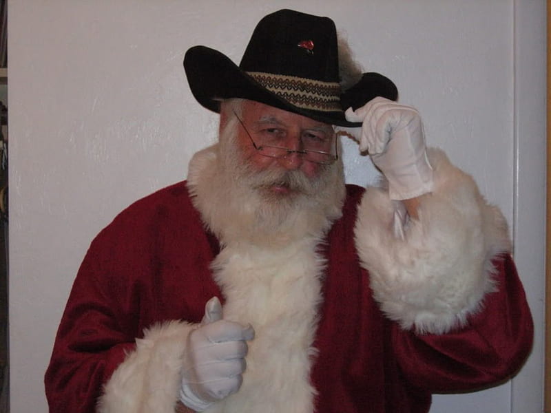 Cowboy Santa, Christams, jolly, Santa, happy, HD wallpaper Cowboy Santa, Christams, jolly, Santa, happy, HD wallpaper