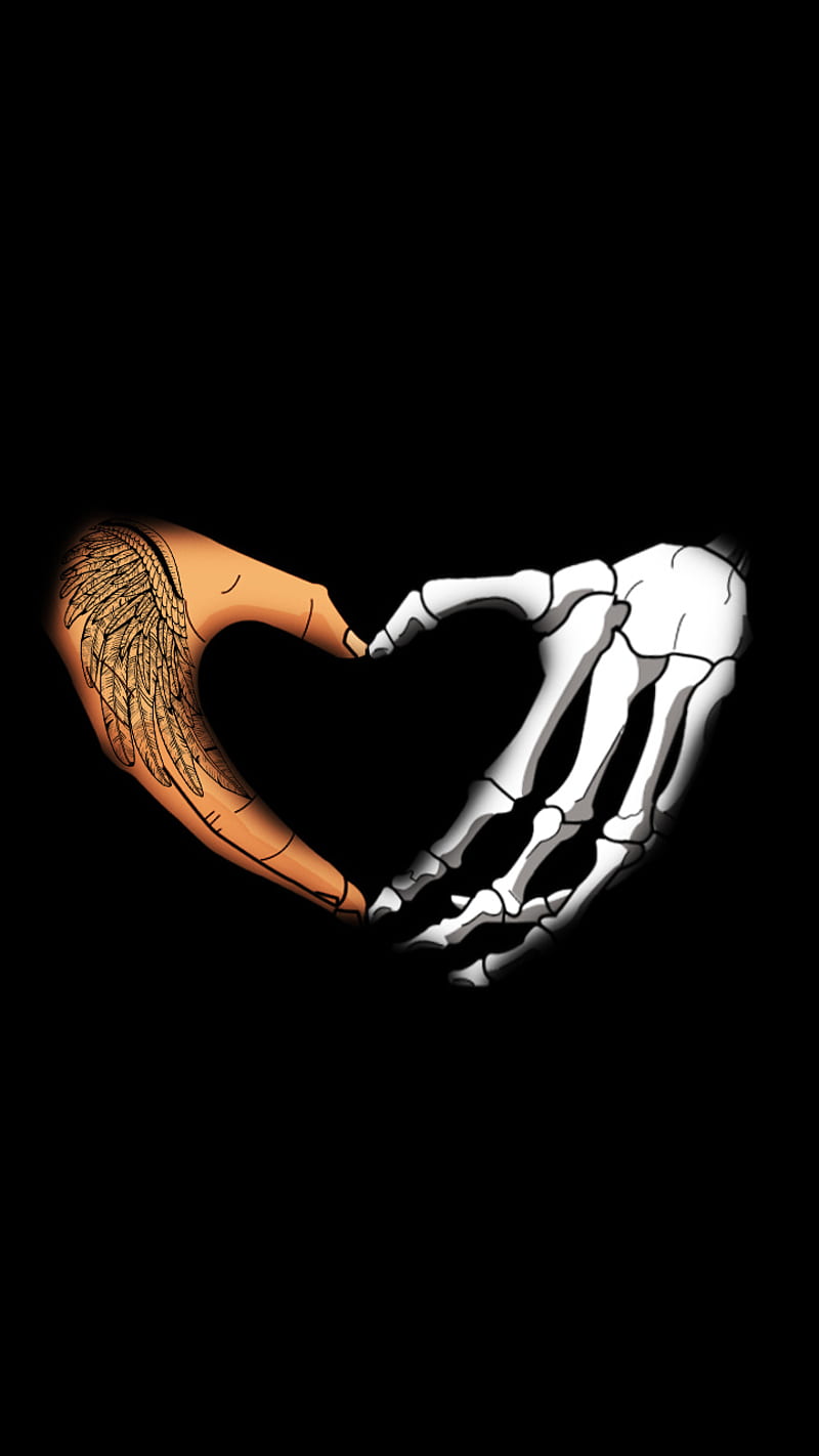 Love , bone, hand, heart, maker, HD phone wallpaper