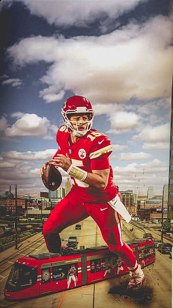 Download Quarterback Patrick Mahomes demonstrates his reflexes on the  field for the Kansas City Chiefs Wallpaper
