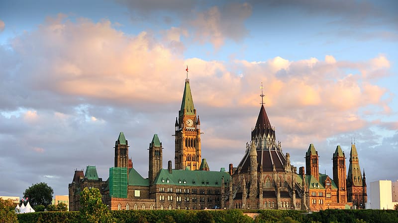 Parliament Buildings Sunset Ottawa Canada 2023 Bing, HD wallpaper