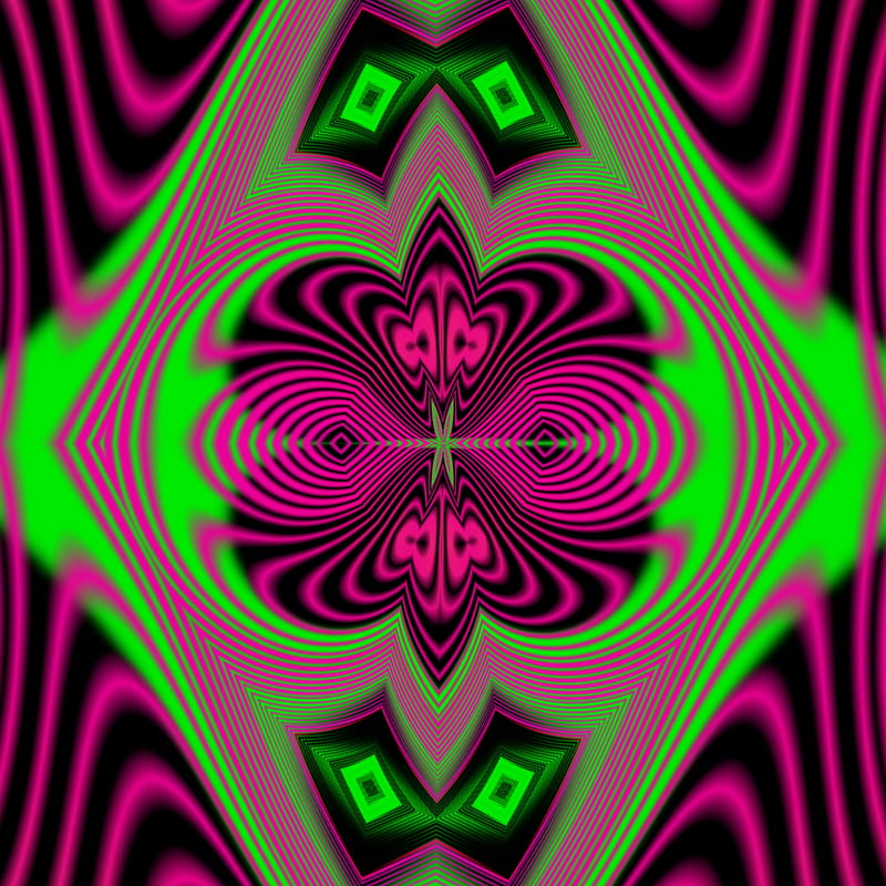 Neon trip, abstract, fantasy, neon green, pink, swirl, trip, HD phone wallpaper