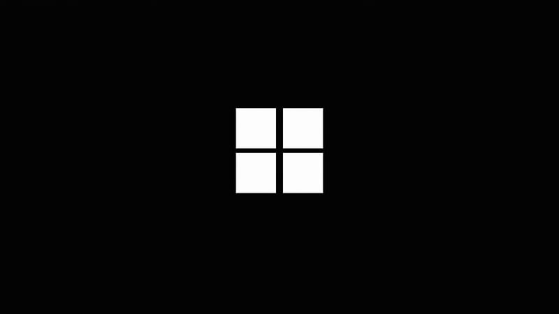 Minimalistic Windows Logo Black , windows, computer, dark, black, minimalism, minimalist, logo, HD wallpaper