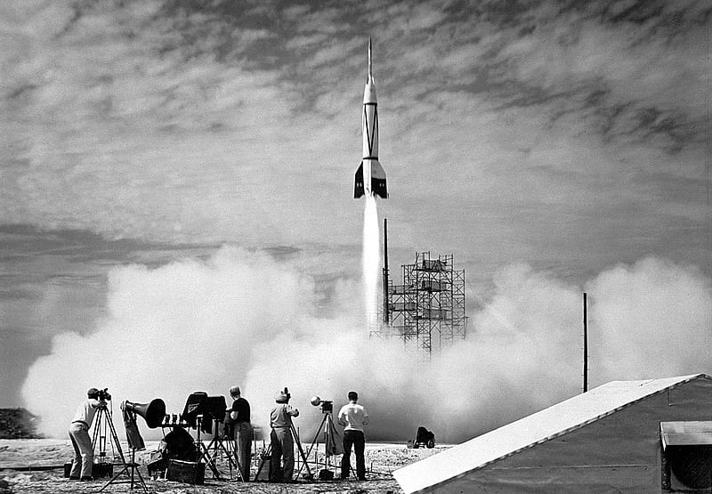 The First Rocket Launch from Cape Canaveral, Cape Canaveral, space, cool, Rocket, Launch from Cape Canaveral, fun, HD wallpaper
