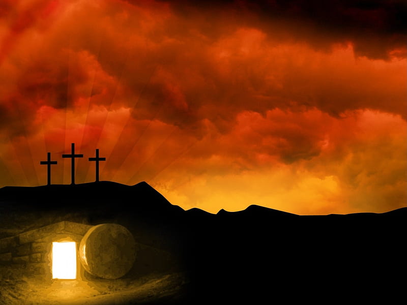 Easter, risen, christ, tomb, jesus, cross, HD wallpaper | Peakpx