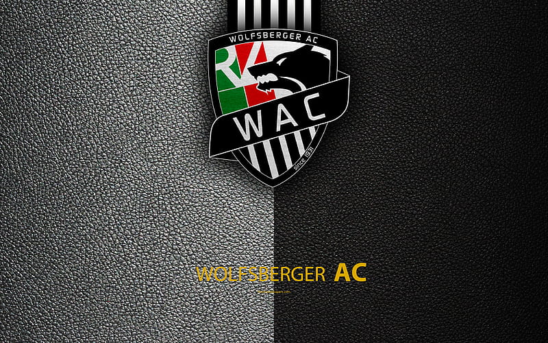 Wolfsberger AC leather texture, logo, Austrian football club, Wolfsberger FC, Austrian Bundesliga, Wolfsberg, Austria, football, HD wallpaper