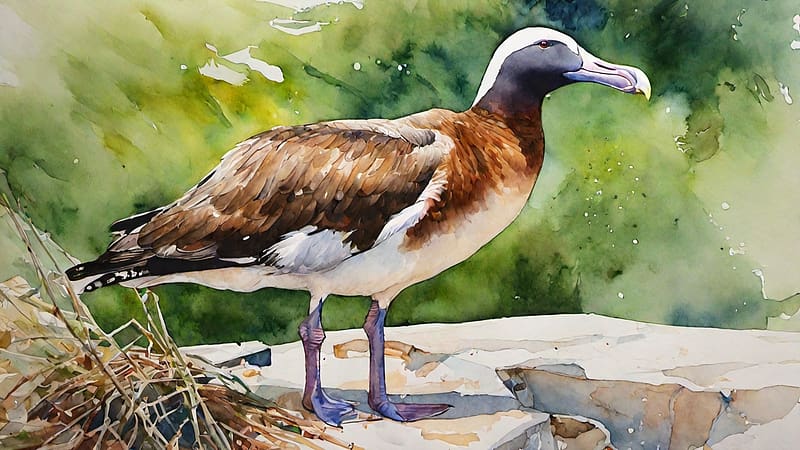 Albatross, animal, painting, bird, HD wallpaper