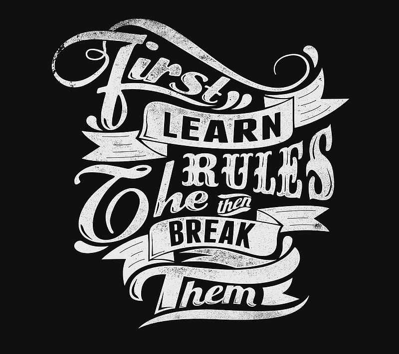 Golden Rules, abstract, art, break, first, learn, quote, them, HD wallpaper