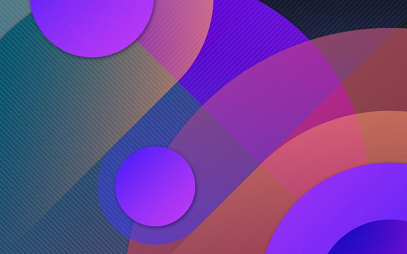 material design, pink and violet, circles, geometric shapes, lollipop, triangles, creative, strips, geometry, purple background, HD wallpaper