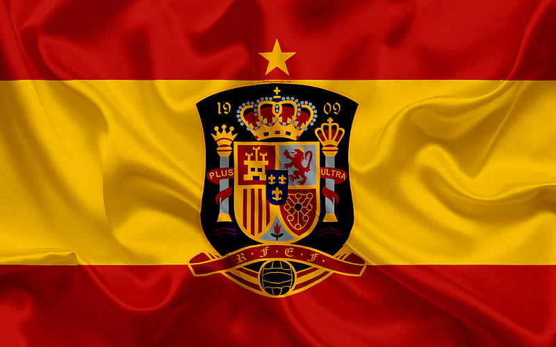 Spain national football team, emblem, logo, football federation, flag,  Europe, HD wallpaper | Peakpx