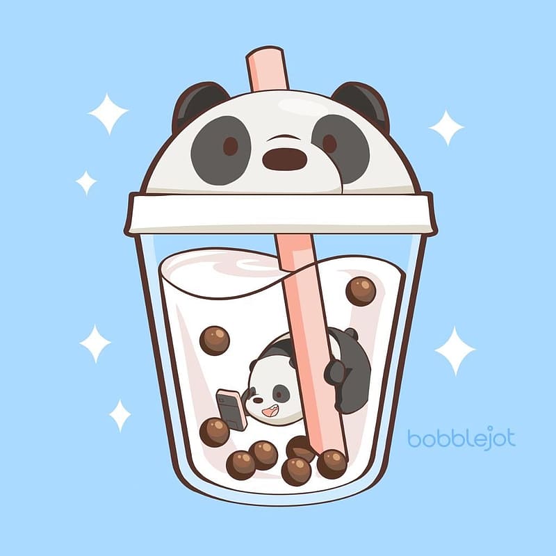 PanPan Flavour Boba Tea!. Cute doodles, We bare bears , Ice bear we bare bears, HD phone wallpaper