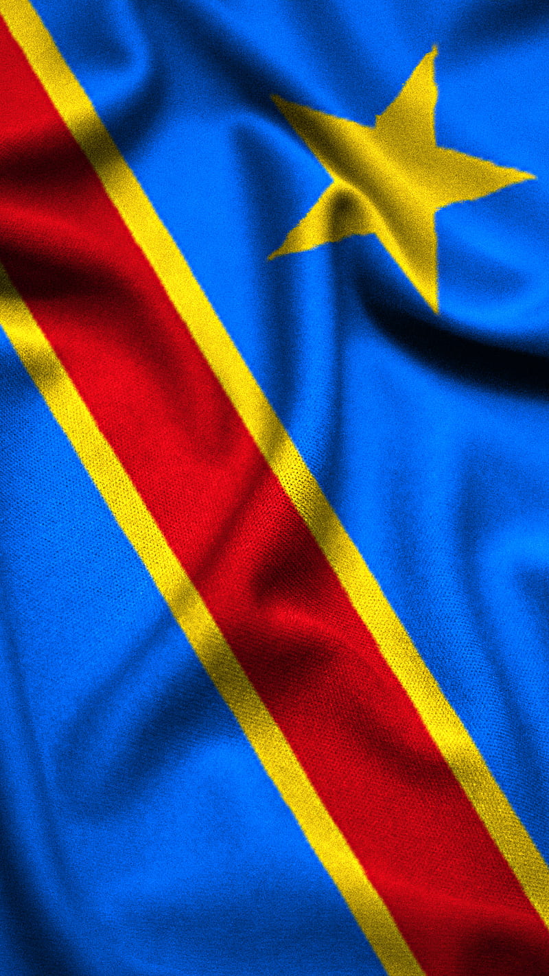 DRC (Congo), Congo flag, DRC, DRC flag, HD phone wallpaper