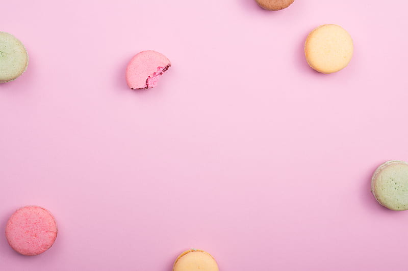 pile of French macaroons, HD wallpaper