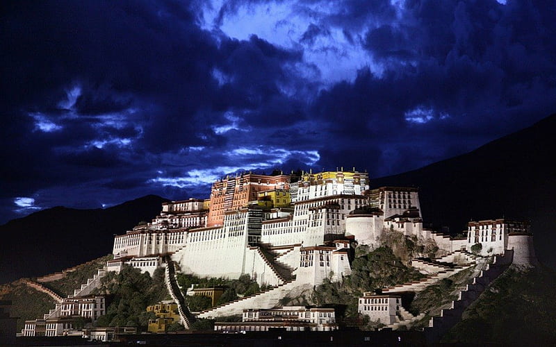 Potala Palace 01, potala place, potala, china, lhasa, temple, castle, tibet, HD wallpaper