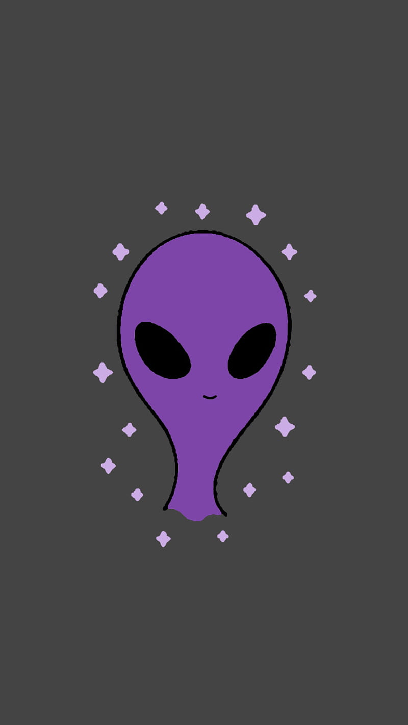 Alien Purple, alien, alienigena, area 51, et, extraterrestre, meme, nasa, purple, roxo, stars, HD phone wallpaper