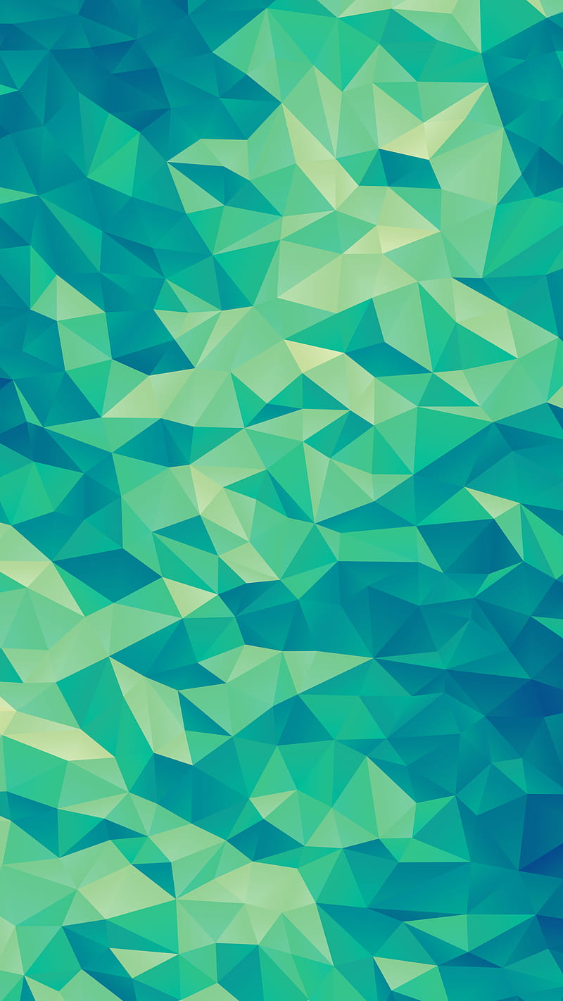 Triangles, abstract, geometry, green, higgsas, poly, polygons, simple, HD phone wallpaper
