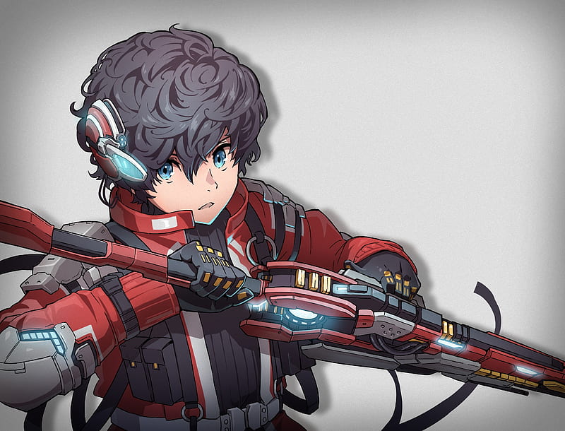 Anime boy, futuristic sword, curly hair, Anime, HD wallpaper | Peakpx