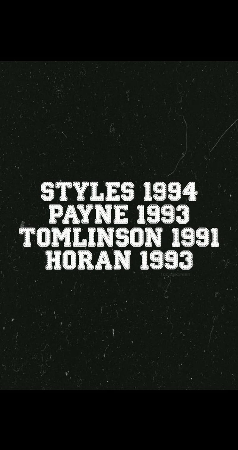 One Direction, last names, year, HD phone wallpaper