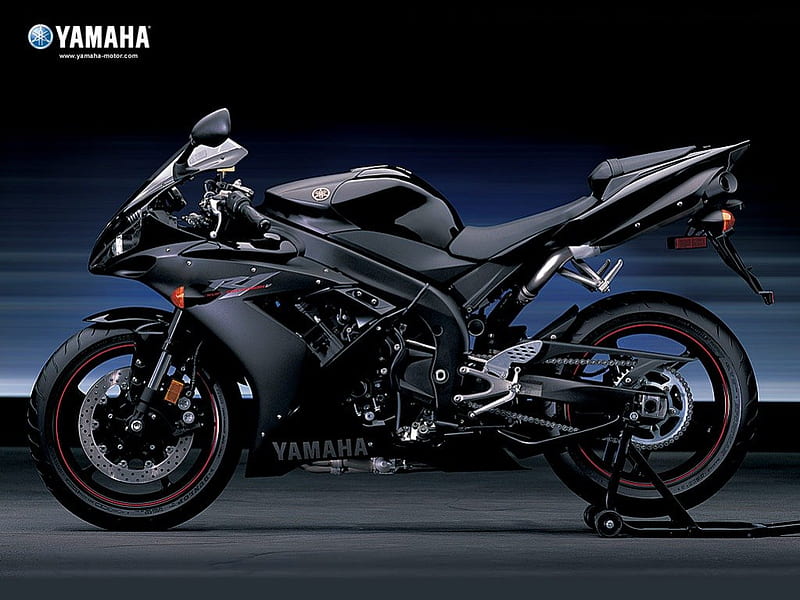 Yamaha Black, black bike, motor bike, motorcycles, super bike, HD wallpaper