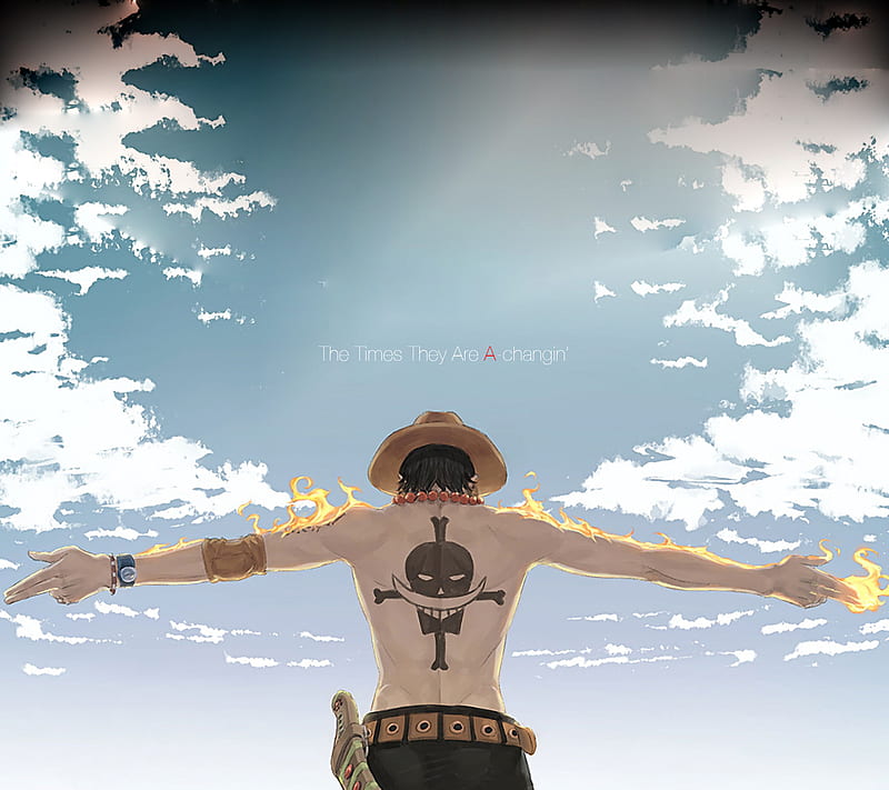Portgas D Ace, anime, burning, one piece, rockstar, style, tattoo, young,  HD wallpaper | Peakpx