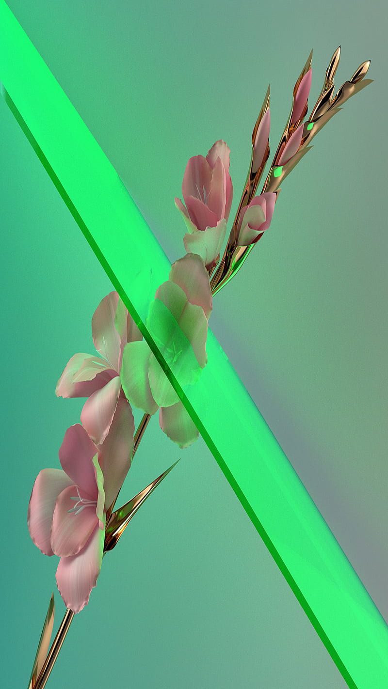 Flume, floral, green, HD phone wallpaper