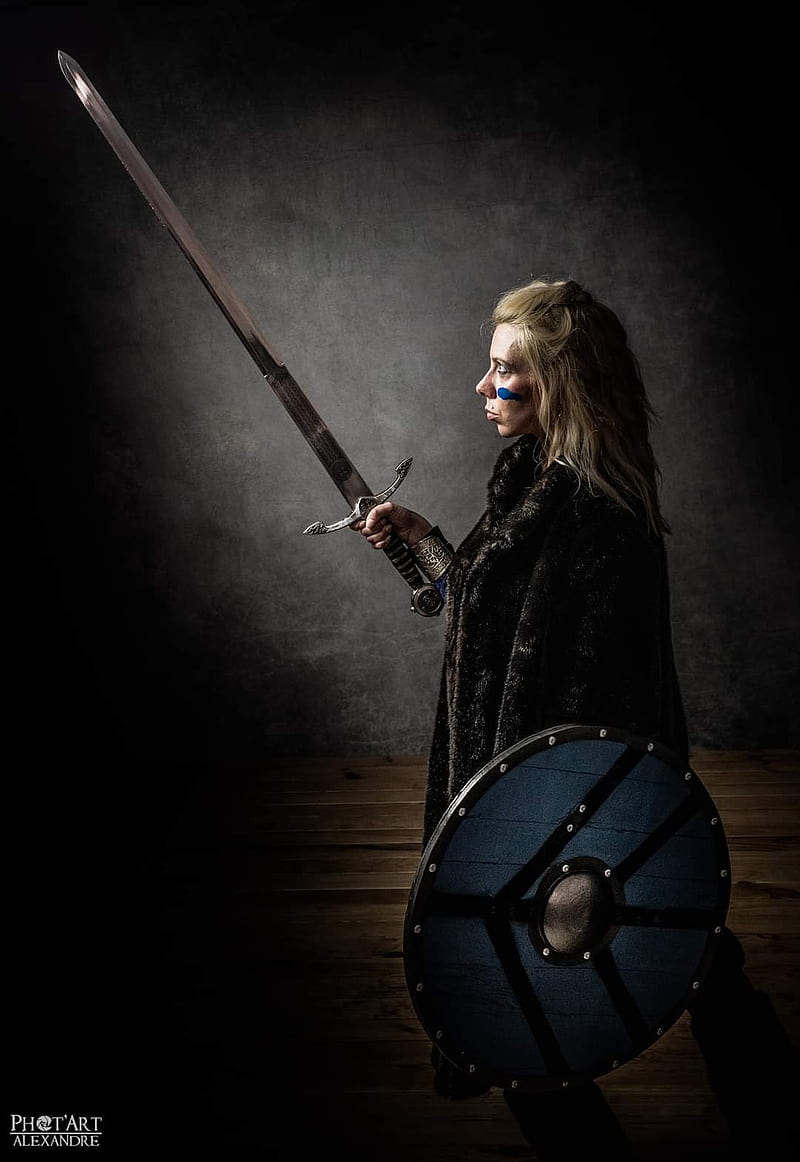 Lagertha , cosplay, girls, ragnar, swar, viking, HD phone wallpaper