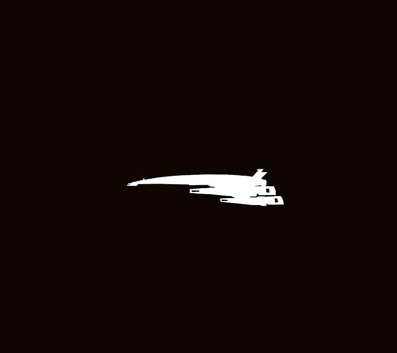 SpaceShip Normandy, game, mass effect, minimalistic, HD wallpaper