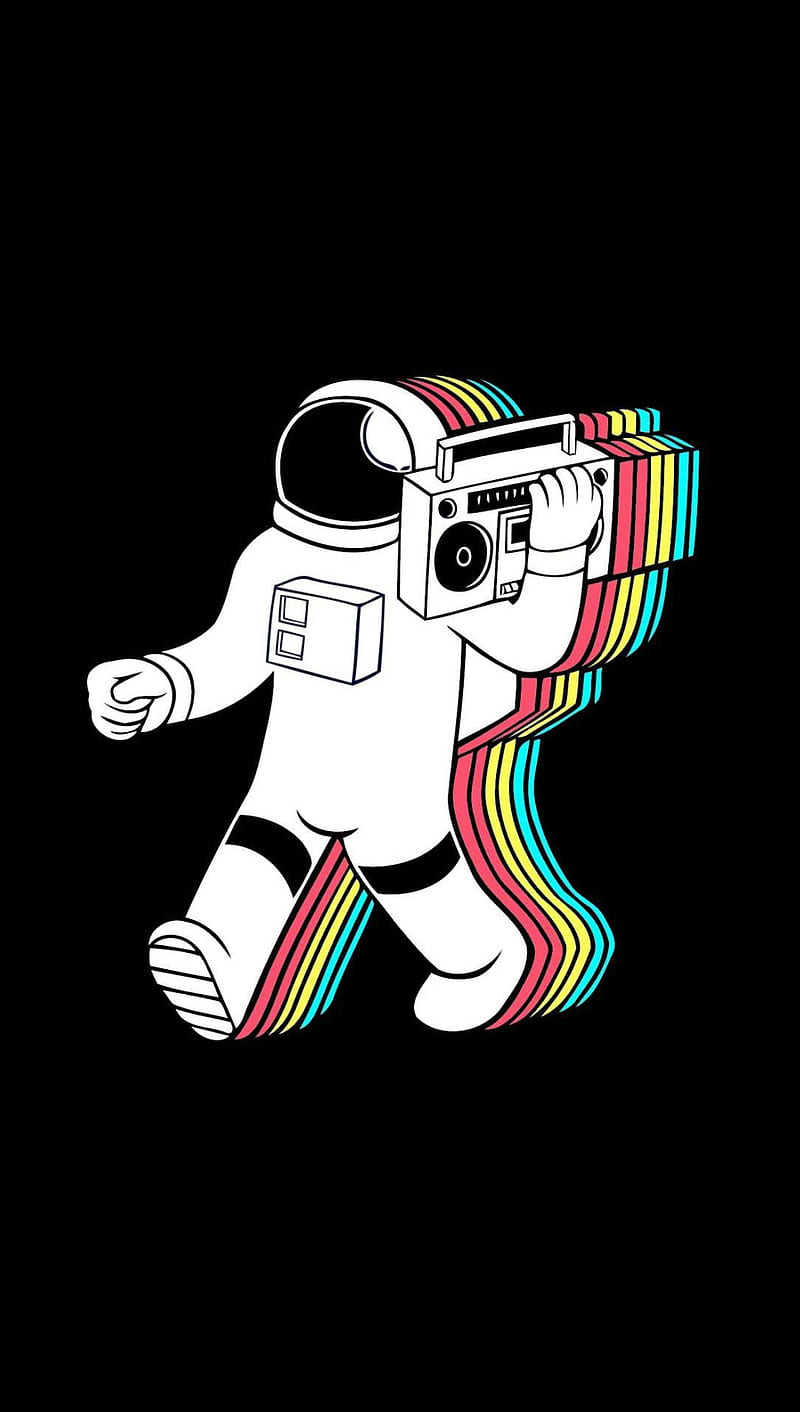 The Rythm, astronaut, colors, music, space, HD phone wallpaper