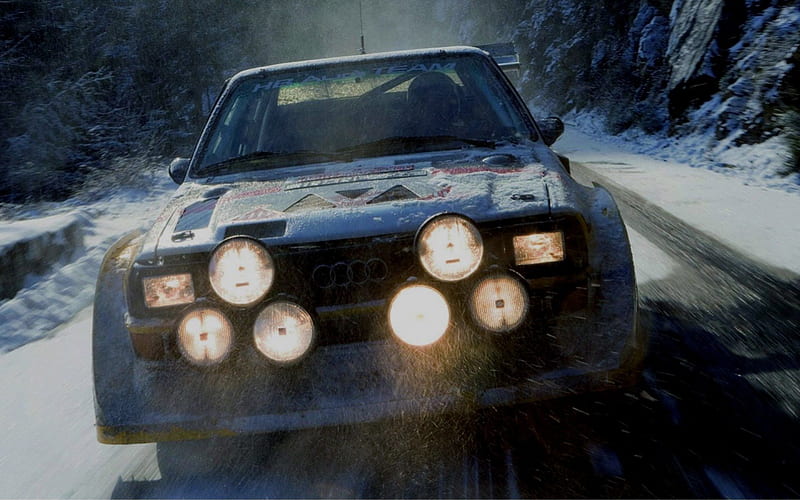 Audi Quattro, snow, car, rally, quattro, wrc, audi, HD wallpaper