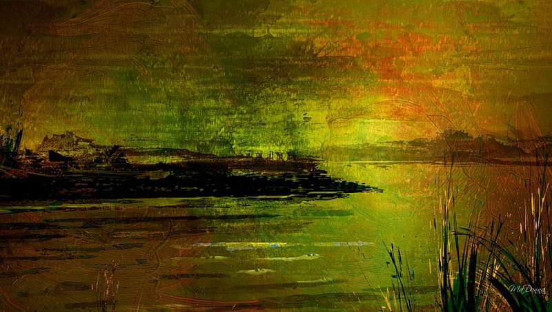 Twilight on Autumn Waters, grass, orange, conceptual, impractical, nonphysical, clouds, spiritual, theoretical, intangible, artisitic, mental, hypothetical, evening, reflection, impalpable, imperceptible, speculative, art, sky, abstract, visionary, ideational, fall, cosmical, insubstantial, metaphysical, autumn, reeds, insensible, transcendent, green, intellectual, conjectural, incorporeal, transcendental, romantic, ethereal, notional, nonmaterial, cosmic, immaterial, unreal, ideal, utopian, HD wallpaper