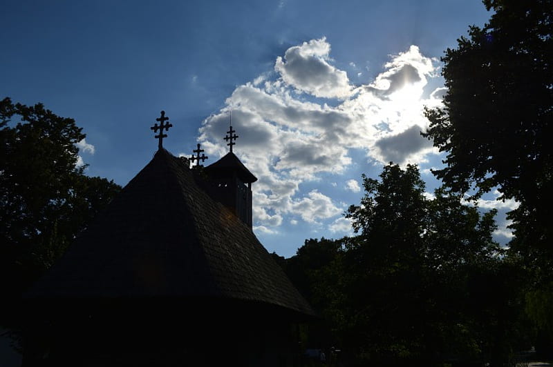 Romanian Old Church, cloud, sky, church, croce, HD wallpaper | Peakpx