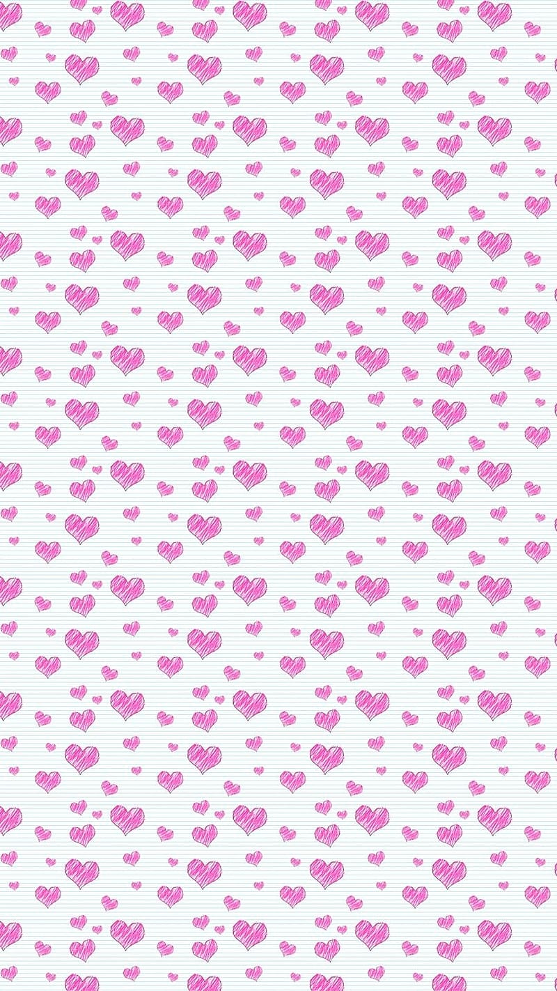 Heart , Small Hearts, love, hand drawn, HD phone wallpaper