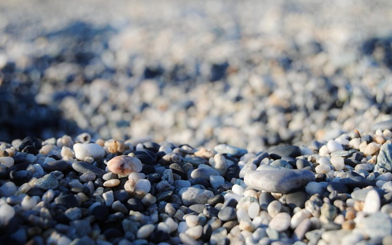 Pebbles, beach, sand, stones, abstract, HD wallpaper