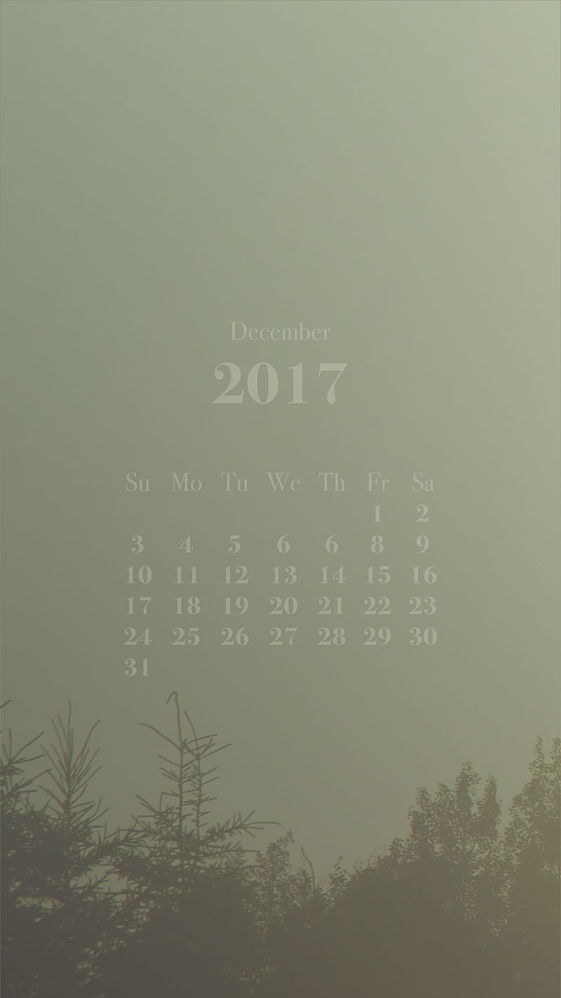 Greenish Trees, calendar, december, 12.cal, HD phone wallpaper